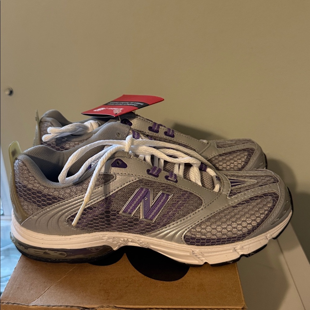 New Balance Gray and Purple Athletic Shoes